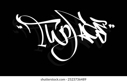 TWO FACE graffiti tag style design