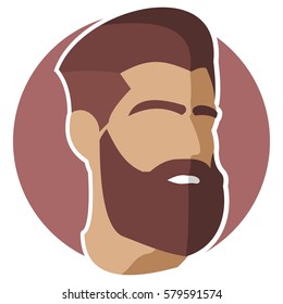 two face logo for barbershop