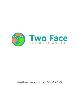 two face logo for money managing company