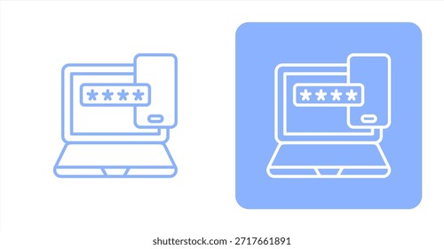 Línea de dos factoresIlustración de icono de fondo de color y contraste de dos tonos