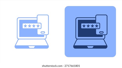 Two Factor MixedIlustración de icono de fondo de color y contraste de dos tonos