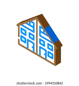 two family house isometric icon vector. two family house sign. isolated symbol illustration