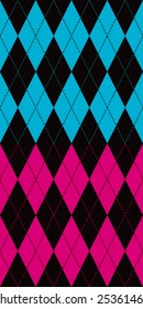 Two fashionable colored seamless argyle patterns