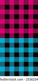 Two fashionable colored seamless checkered patterns