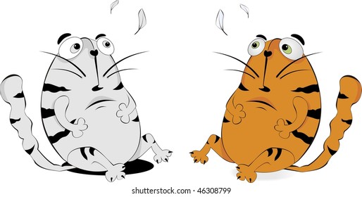two fat cat ate a bird