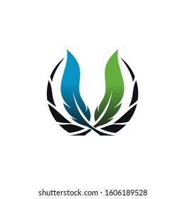 Two feathers as a wings