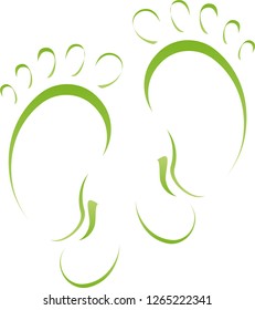 Two feet in green logo