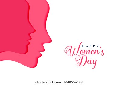 two female faces for happy womens day