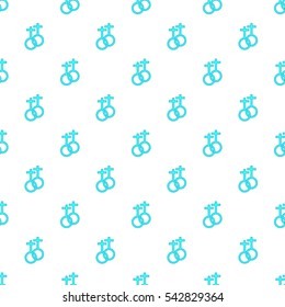 Two female sign pattern. Cartoon illustration of two female sign vector pattern for web