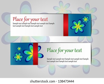 Two festive banners suitable for commercial or congratulations