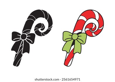 Two Festive Candy Cane Designs for Christmas