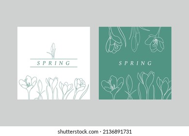 dos tarjetas de primavera festivas con cruces. Invitación