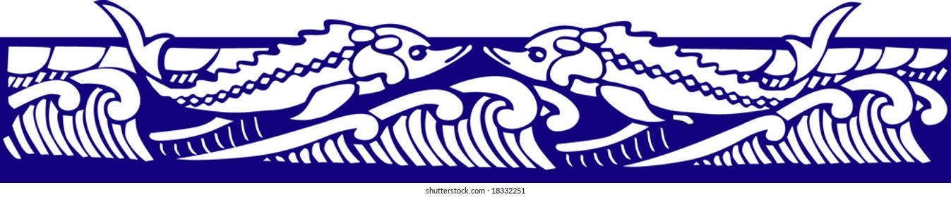 Two fiches in waves