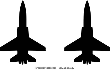 Two fighter jets flying in formation