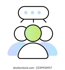 Two Figures with Down Arrow Representing Orientation and Training. New Hire and Integration