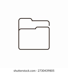 Vector de signo de icono de dos carpetas de archivos