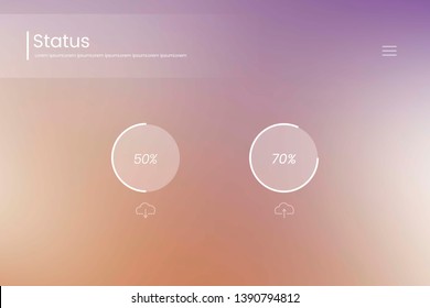 Two files downloading on a screen vector