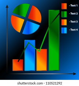 Two financial charts on a unique background
