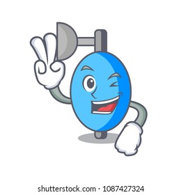 Two finger ambu bag character cartoon
