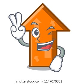 Two finger arrow character cartoon style