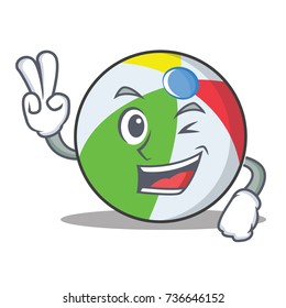 Two finger ball character cartoon style
