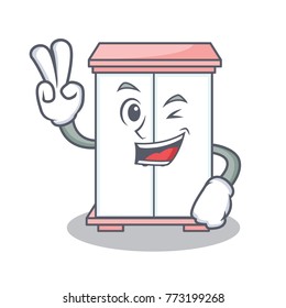 Two finger cabinet character cartoon style