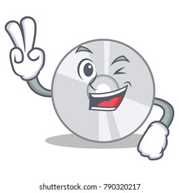 Two finger CD character cartoon style