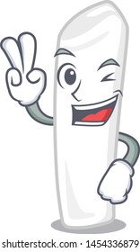 Two finger chalk in the a character shape