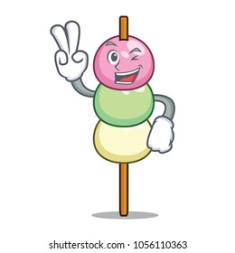 Two finger dango character cartoon style