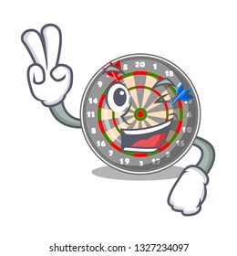 Two finger dartboard in the shape of mascot