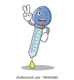 Two finger dropper character cartoon style