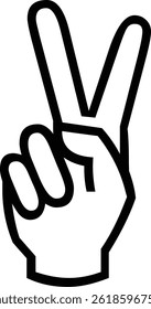 two finger, five finger hand icon set