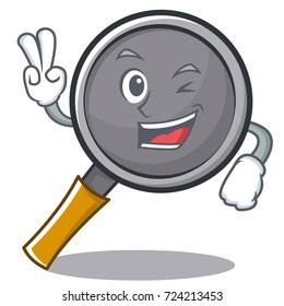 Two finger frying pan cartoon character