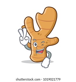 Two finger ginger character cartoon style