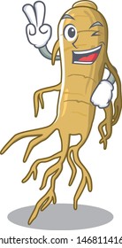 Two finger ginseng plants spread on stem character