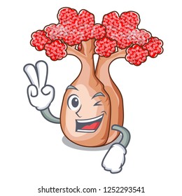 Two finger hand bottle tree in rope character