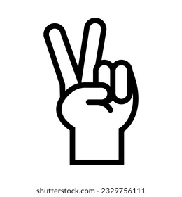 Zwei Finger-Hand-Icon-Design, flaches und grafisches Design, geeignet für Logos, Web und Anwendungen