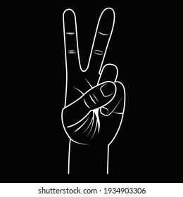 Two finger hand vector illustration suitable for your icon or design