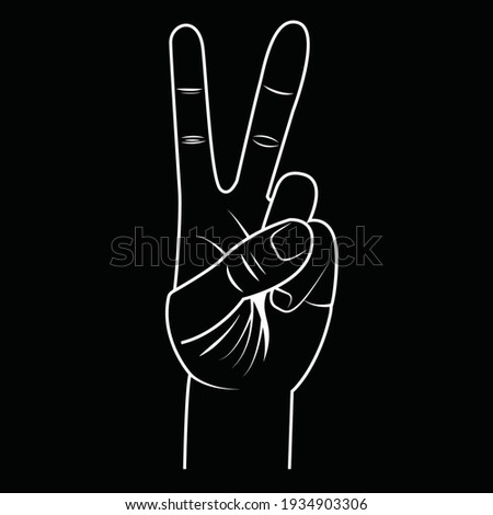 Two finger hand vector illustration suitable for your icon or design
