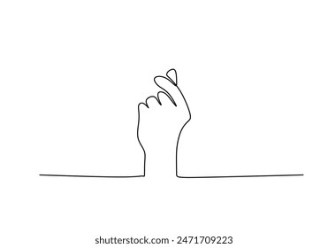 Two finger hands gesture mean love symbol. Greeting pose sign symbol concept. Vector illustration minimalist design hand drawn.