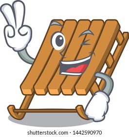 Two finger ice sled on a the cartoon