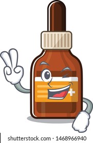 Two finger iodine with the a cartoon shape