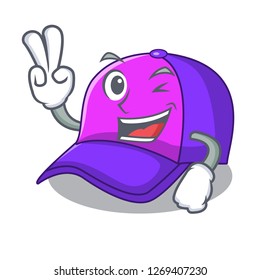 Two finger isolated cap in the a mascot