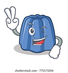 Two finger jelly character cartoon style