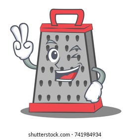 Two finger kitchen grater character cartoon