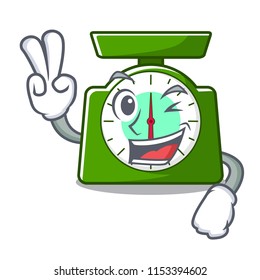 Two finger kitchen scale character cartoon