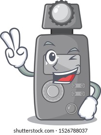 Two finger light meter isolated with the cartoon