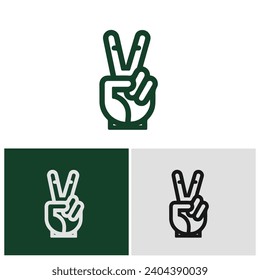 Two finger logo for peace, politics and campaign symbol. Suitable for organizations