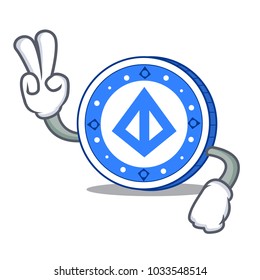 Two finger loopring coin character cartoon