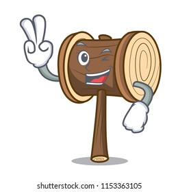 Two finger mallet character cartoon style